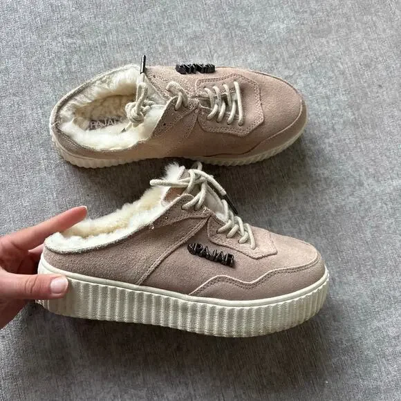 Pajar Canada Carmela Platform Slip On Shearling Sneakers - Picture 1 of 5